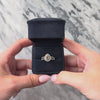 Estate 14k White Gold .82ct Morganite Diamond Open Shoulder Pear Halo Ring - Video showing the piece