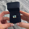 Vintage 14k Yellow Gold 6.81ct Blue Topaz Refined East-West Oval Ring - Video showing the piece