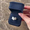 Vintage 14k White Gold .72cttw Diamond Adorned Sweeping Lines Ring - Video showing the piece