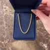 Vintage Italian Substantial 18k Yellow Gold 2.8mm Textured Box Chain 24