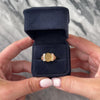 Antique 10k Rosy Yellow Gold Geometric Decorated Oval Signet Ring - Video showing the piece