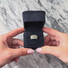 Vintage 10k Yellow Gold 2.65cttw Blue Topaz Bright Aquatic Line Ring - Video showing the piece