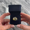Vintage Heavy 14k Yellow & White Gold .76cttw Blue Sapphire Diamond Striking Cabled Flourish Cocktail Ring - Video showing the piece