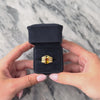 Vintage 10k Yellow Gold 1.8cttw Pale Yellow Palmeira Honey Citrine Sunny Ribbed Trio Ring - Video showing the piece