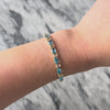Vintage 14k Gold Blue & White Topaz Colorful Line Bracelet - Video showing the piece