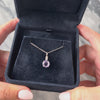 Vintage 14k White Gold 1.83ct Amethyst Diamond Sparkly Purple Drop Pendant
