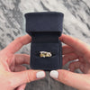 Vintage 18k Yellow & White Gold Diamond Interwoven Scattered Line Ring - Video showing the piece