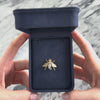 Vintage Italian 18k Yellow & White Gold Diamond Ruby Sparkling Figural Bug Brooch / Pin - Video showing the piece