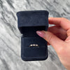 Vintage 14k Yellow Gold Blue Sapphire Diamond Flashing Sparkling Alternating Band Ring - Video showing the piece