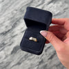 Vintage 14k Yellow & White Gold Diamond Naturalistic Laurel Bar Band Ring - Video showing the piece