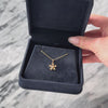 Vintage Small 18k Rose Gold Diamond Delicate Flower Pendant - Video showing the piece
