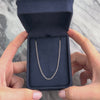 Vintage Italian 14k White Gold Everyday Stackable Cable 1.9mm Chain - Video showing the piece
