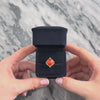 Vintage 14k Yellow Gold Diamond Coral Accented Bright Cabochon Ring - Video showing the piece