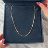 Vintage 14k Yellow Gold 2.3mm Long Infinity & Geometric Bar Link Chain - Video showing the piece