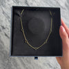 Vintage 14k Yellow Gold Dainty Heart Station Necklace - Video showing the piece