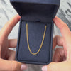 Vintage Italian 18k Yellow Gold 2.1mm Classic Curb Chain - Video showing the piece