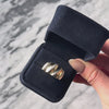 Vintage Lightweight 10k Yellow & White Gold Wide Textured Band Ring - Video showing the piece