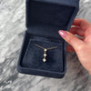 Vintage 14k Yellow Gold .57cttw Diamond Sparkling Princess-Cut Trio Drop Pendant - Video showing the piece