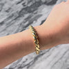 Vintage Italian 14k Yellow Gold Dimensional Diagonal Link Bracelet - Video showing the piece