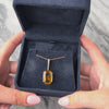 Vintage 14k Yellow Gold 11.46ct Citrine Long Dangle Sunny Solitaire Pendant - Video showing the piece