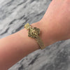 Antique Victorian Heavy 14k Rosy Yellow & Yellow Gold Panther Link Decorated Slide Fringe Adjustable Bracelet - Video showing the piece
