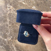 Vintage 14k Yellow Gold 2.7ct Light Blue Topaz Diamond Accented Oval Swish Ring - Video showing the piece