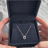 Vintage Small 18k White Gold .55ct Blue Sapphire Diamond Oval Halo Slide Pendant - Video showing the piece