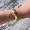 Vintage Italian 14k Yellow & White Gold Chunky Bracelet - Video showing the piece