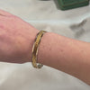 Vintage 14K Yellow Gold Diamond Cut Pierced Greek Key Bangle Bracelet - Video showing the piece