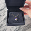 Antique 14k Yellow Gold Pearl Wonderful Purple Enamel Pansy Charm / Pendant - Video showing the piece