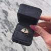 Vintage Heavy 14k Yellow Gold 1.1ct Sapphire Diamond Dramatic Marquise Ring - Video showing the piece