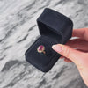 Vintage 14k Gold 3ct Tourmaline .624cttw Diamond Statement Step Halo Ring - Video showing the piece