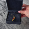 Large Vintage 18k Yellow Gold Red Enamel Figural Detailed Vase Charm / Pendant - Video showing the piece