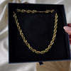 Vintage 18k Yellow Gold Rope Chain Necklace - Video showing the piece