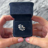 Vintage 14k White Gold 1.01cttw Blue Sapphire .95cttw Diamond Dynamic Ring 8.50