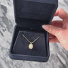 Vintage 14k Yellow Gold Opal Diamond Brilliant Cabochon Halo Pendant -Video showing the piece