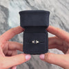 Vintage 14k White Gold .72ct Blue Sapphire Diamond Gleaming Cathedral Trio Ring  - Video showing the piece