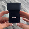 Vintage 18k White Gold .6cttw Pink Sapphire Diamond Sweetheart Eternity Band Ring - Video showing the piece