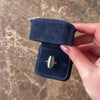 Vintage 10k Yellow Gold 3.4ct Olive Green Jade Elongated Modern Clutch Ring - Video showing the piece