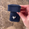 Vintage 14k White Gold Diamond Double Row Chevron Enhancer Band Ring - Video showing the piece
