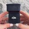 Estate 14k White Gold .88cttw Blue Treated Diamond White Diamond Glittering Banded Shoulder Ring - Video showing the piece