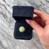 Vintage 18k Yellow Gold 1.47cttw Green Turquoise Pearl Luminous Cluster Ring - Video showing the piece