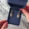 Estate David Yurman 18k Yellow Gold 19.19cttw Amethyst Fabulous Framed Checkerboard-Cut Dangle Earrings - Video showing the piece