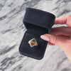 Estate 18k White Gold 1.3cttw Sapphire .5cttw Diamond Rainbow Kite Ring - Video showing the piece