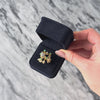 Vintage Large 14k Yellow Gold .67cttw Diamond Emerald Bold Brutalist Ring - Video showing the piece