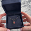 Antique Victorian 10k Yellow Gold Pink Glass Framed Pear Charm / Pendant - Video showing the piece