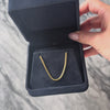 Vintage 14k Yellow Gold Ribbed Box Chain Necklace - Video showing the piece