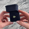 Vintage 18k Yellow Gold Emerald Diamond Pear Halo Ring - Video showing the piece