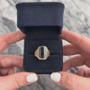 Antique Victorian 14k Rosy Yellow Gold Black Banded Agate Wonderful Rounded Decorated Shoulder Signet Ring - Video showing the piece
