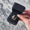 Antique Large 10k White & Rose Gold Hardstone Carved Silhouette Ring - Video showing the piece